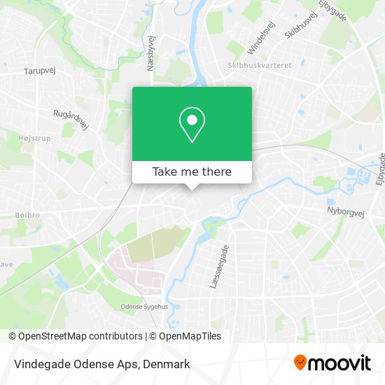Vindegade Odense Aps map