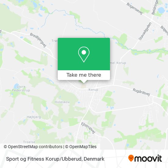 Sport og Fitness Korup/Ubberud map