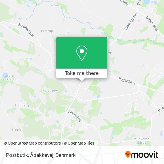 Postbutik, Åbakkevej map