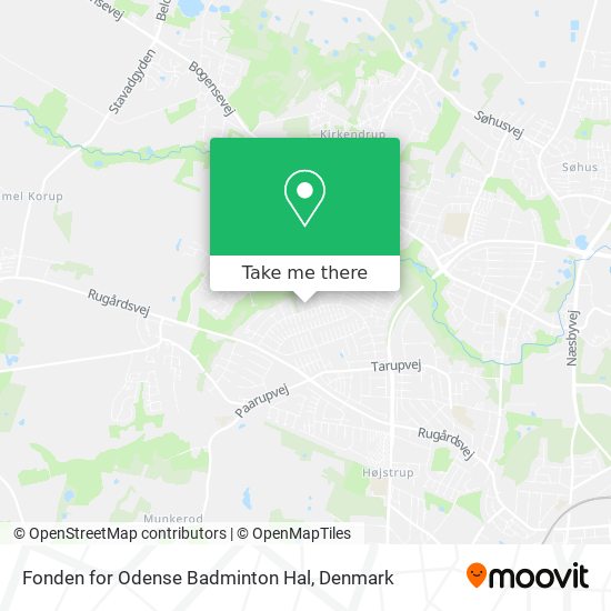 Fonden for Odense Badminton Hal map