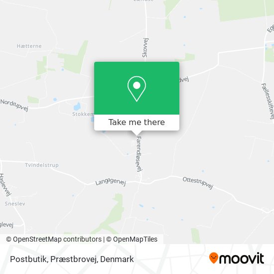 Postbutik, Præstbrovej map