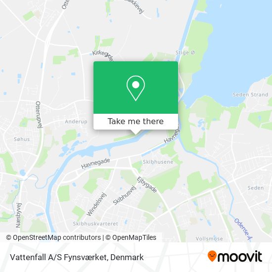 Vattenfall A/S Fynsværket map