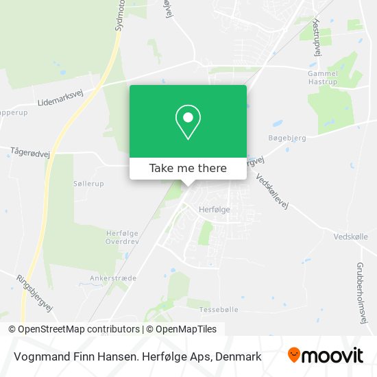 Vognmand Finn Hansen. Herfølge Aps map