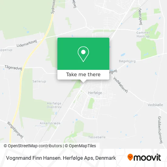 Vognmand Finn Hansen. Herfølge Aps map