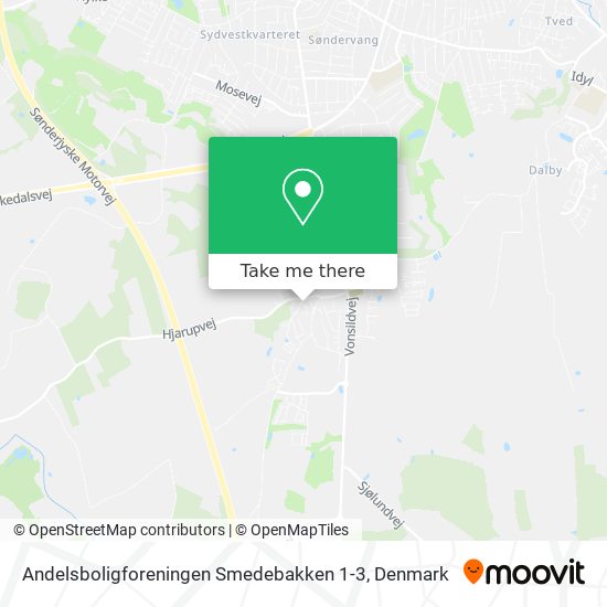 Andelsboligforeningen Smedebakken 1-3 map