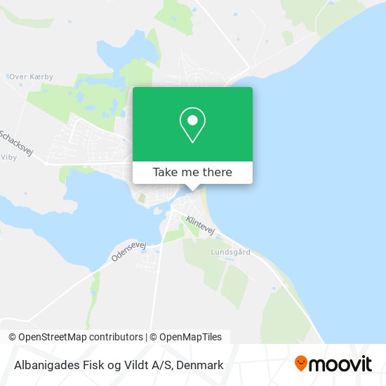 Albanigades Fisk og Vildt A/S map