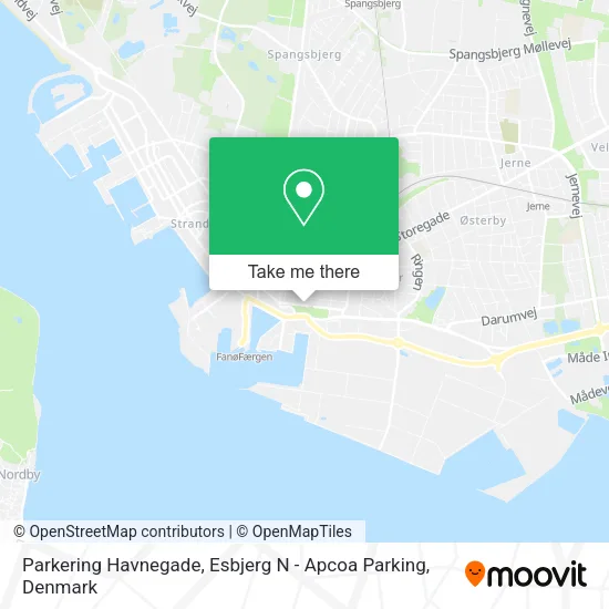 Parkering Havnegade, Esbjerg N - Apcoa Parking map