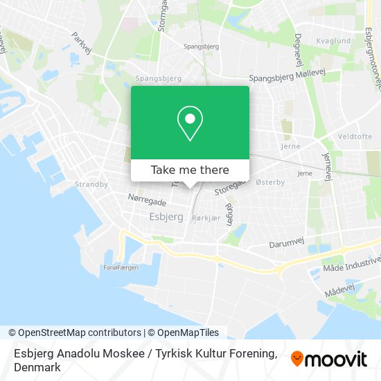 Esbjerg Anadolu Moskee / Tyrkisk Kultur Forening map