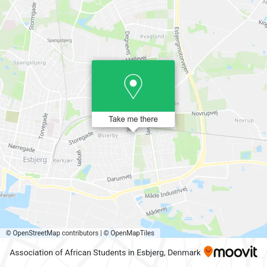 Association of African Students in Esbjerg map