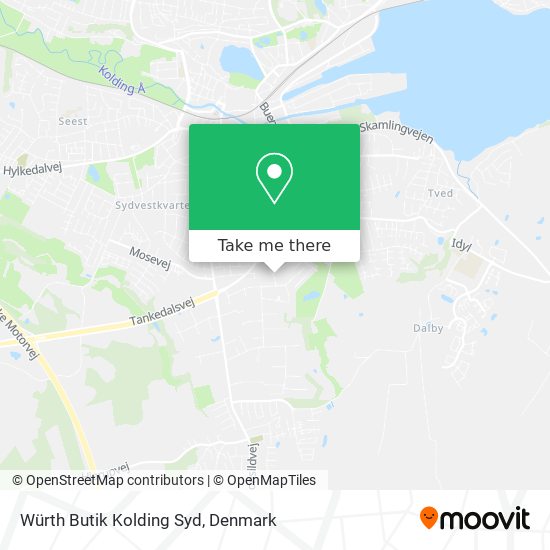 Würth Butik Kolding Syd map