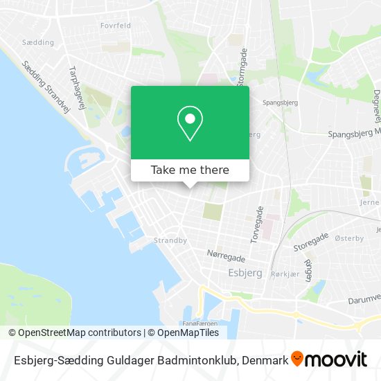 Esbjerg-Sædding Guldager Badmintonklub map