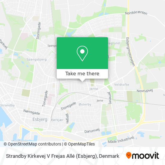 Strandby Kirkevej V Frejas Allé (Esbjerg) map
