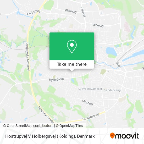 Hostrupvej V Holbergsvej (Kolding) map
