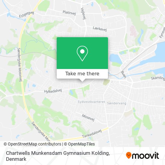 Chartwells Munkensdam Gymnasium Kolding map