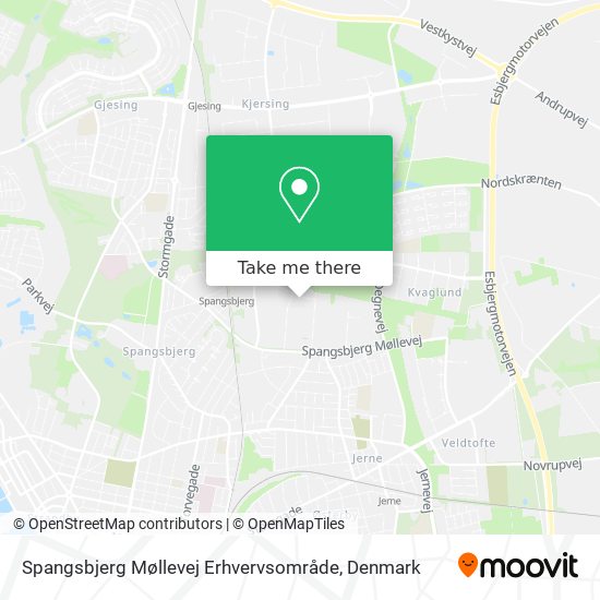 Spangsbjerg Møllevej Erhvervsområde map