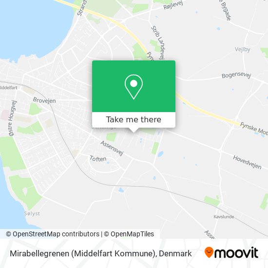 Mirabellegrenen (Middelfart Kommune) map