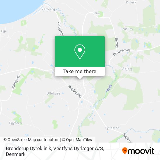 Brenderup Dyreklinik, Vestfyns Dyrlæger A / S map