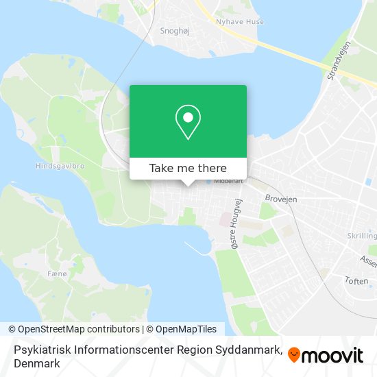 Psykiatrisk Informationscenter Region Syddanmark map