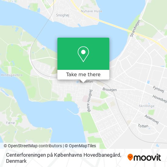 Centerforeningen på Københavns Hovedbanegård map