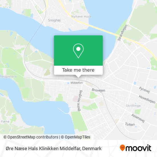 Øre Næse Hals Klinikken Middelfar map