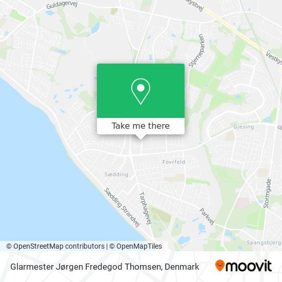 Glarmester Jørgen Fredegod Thomsen map