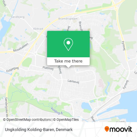 Ungkolding Kolding-Baren map