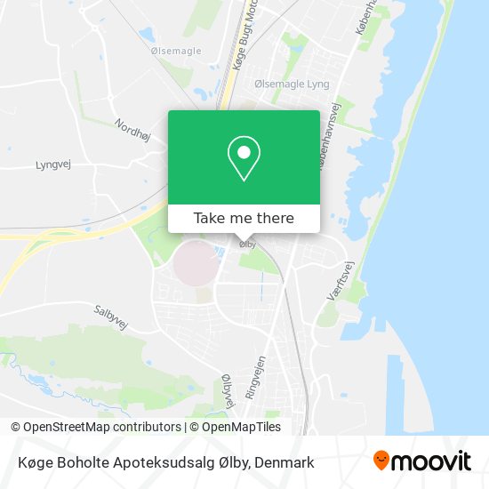 Køge Boholte Apoteksudsalg Ølby map