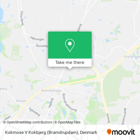 Kokmose V Kokbjerg (Bramdrupdam) map