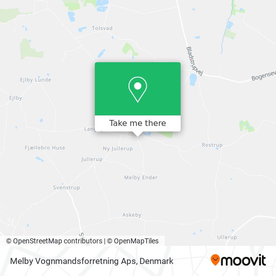 Melby Vognmandsforretning Aps map