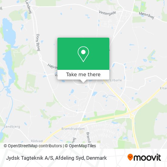 Jydsk Tagteknik A / S, Afdeling Syd map