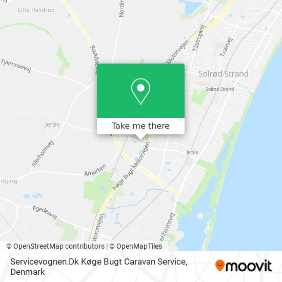 Servicevognen.Dk Køge Bugt Caravan Service map