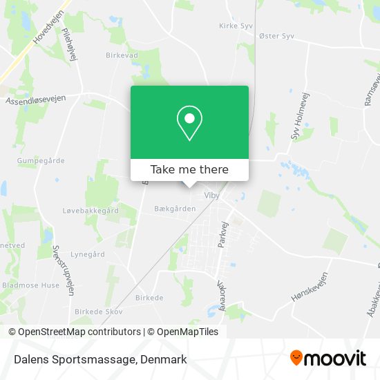 Dalens Sportsmassage map