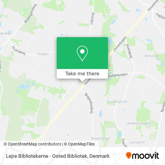 Lejre Bibliotekerne - Osted Bibliotek map