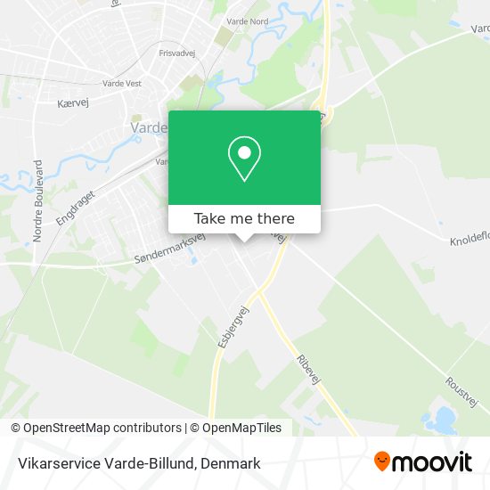 Vikarservice Varde-Billund map