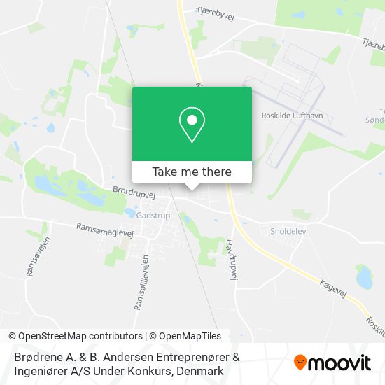Brødrene A. & B. Andersen Entreprenører & Ingeniører A / S Under Konkurs map