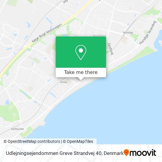 Udlejningsejendommen Greve Strandvej 40 map