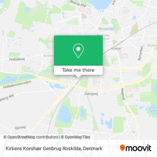 Kirkens Korshær Genbrug Roskilde map