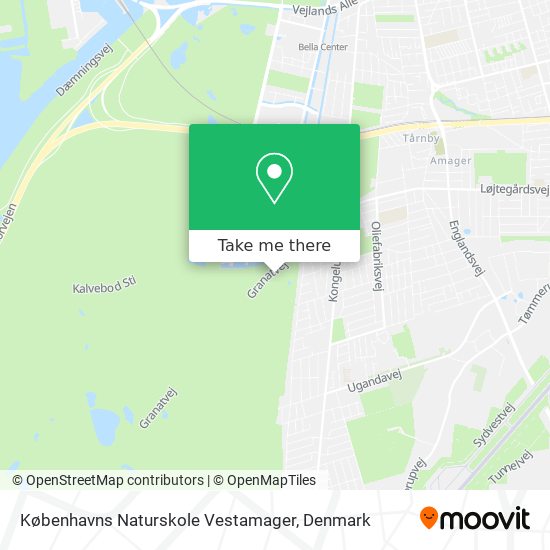 Københavns Naturskole Vestamager map