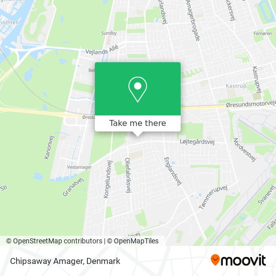 Chipsaway Amager map