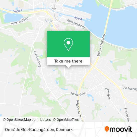 Område Øst-Rosengården map