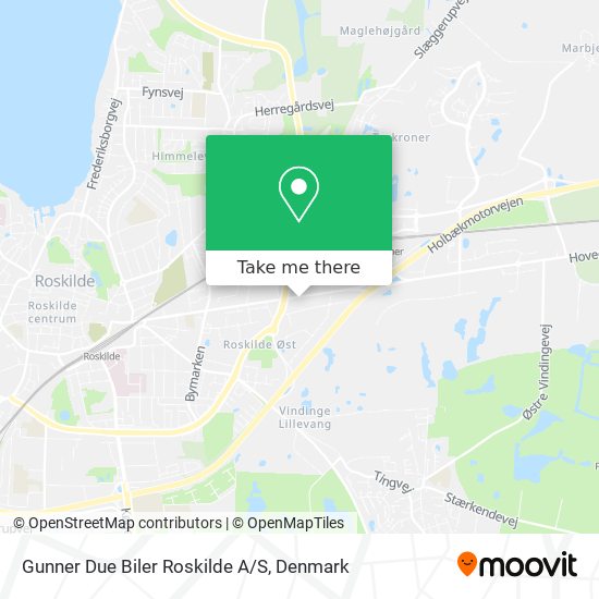 Gunner Due Biler Roskilde A/S map