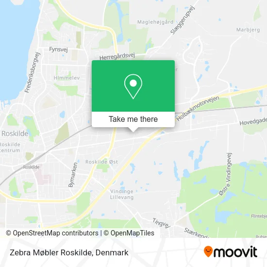 Zebra Møbler Roskilde map