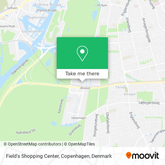 Field's Shopping Center, Copenhagen map
