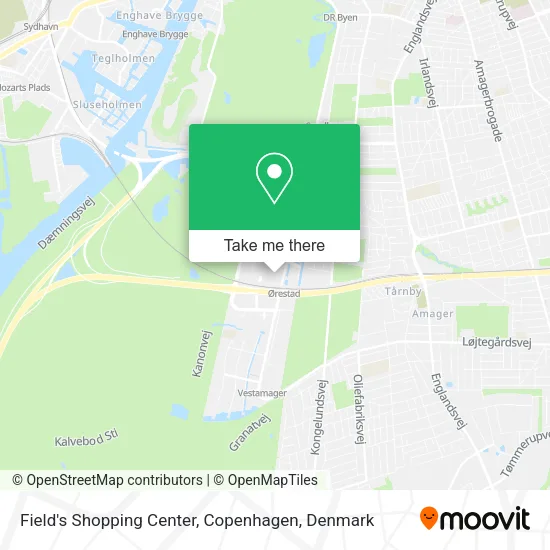 Field's Shopping Center, Copenhagen map