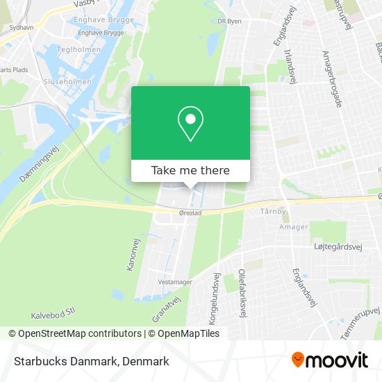 Starbucks Danmark map