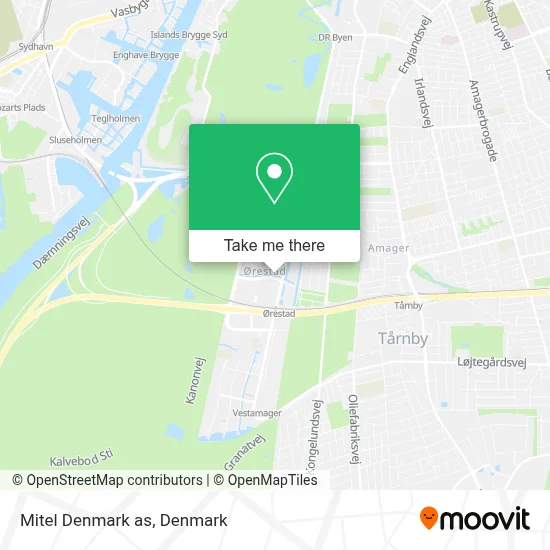 Mitel Denmark as map