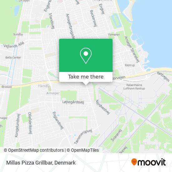 Millas Pizza Grillbar map