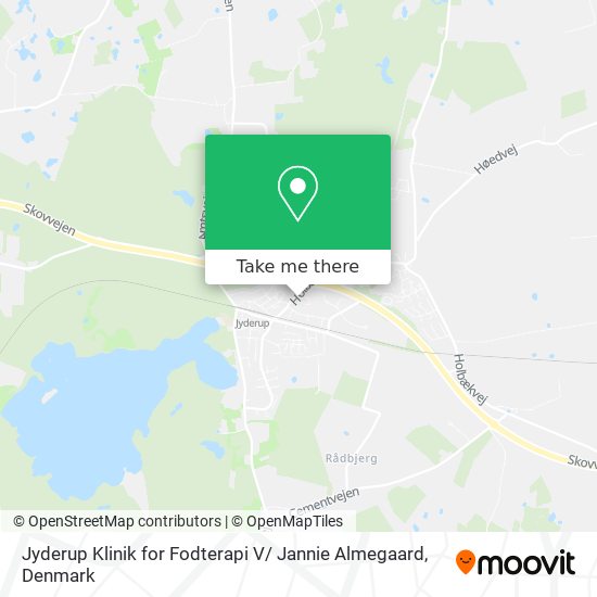 Jyderup Klinik for Fodterapi V/ Jannie Almegaard map