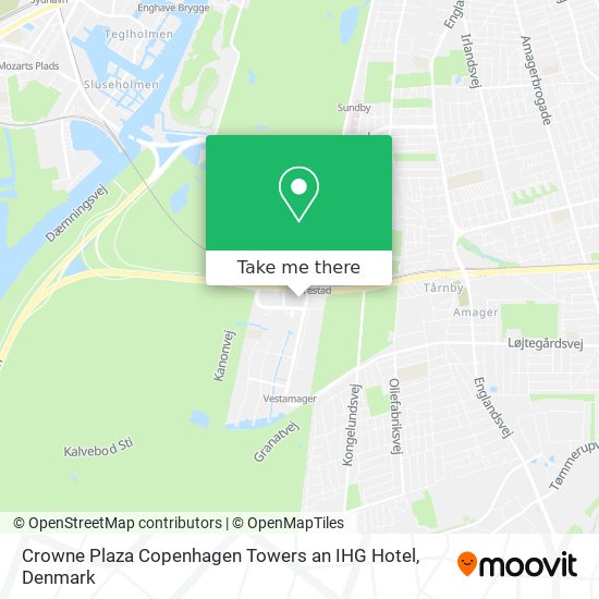 Crowne Plaza Copenhagen Towers an IHG Hotel map
