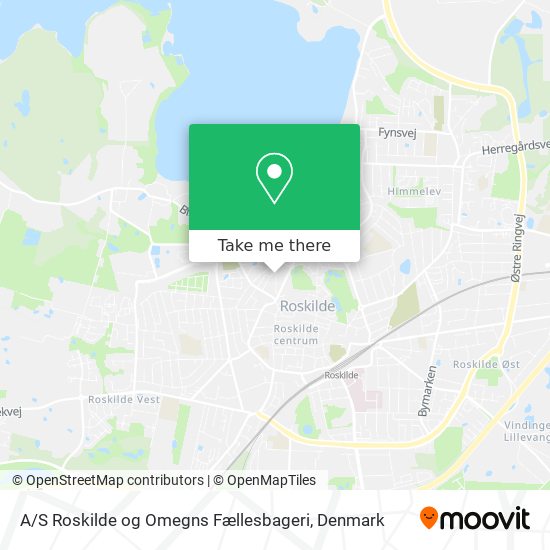 A / S Roskilde og Omegns Fællesbageri map